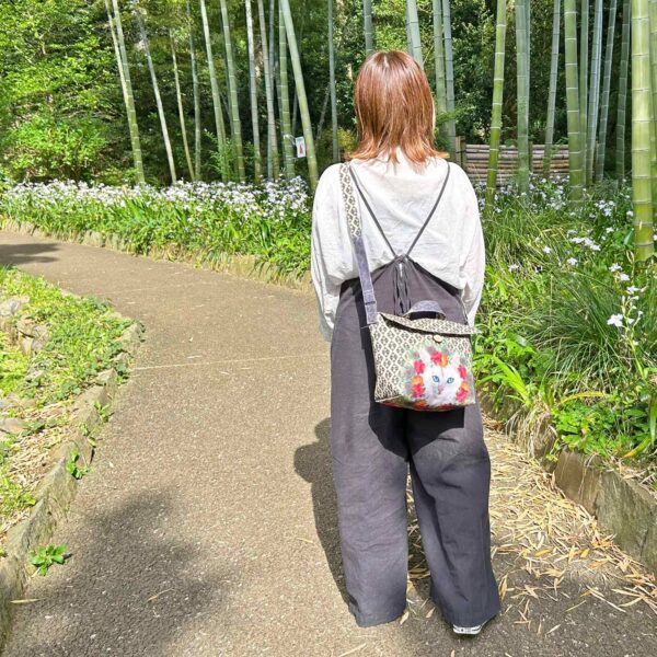 SBJ_Nouchka｜フラップショルダーバッグ｜白ネコ - 画像 (3)