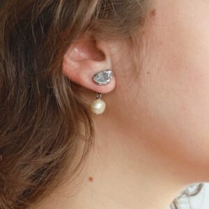 Nysa_Silver | バックキャッチピアス